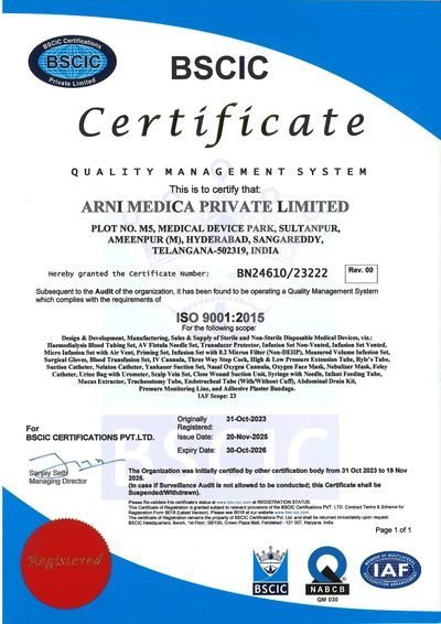 ISO 9001:2015 certificate
